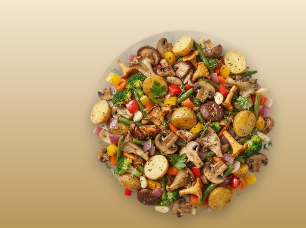 Грибная смесь с картофелем и овощами